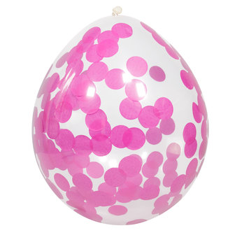 Ballonnen confetti roze 58110.