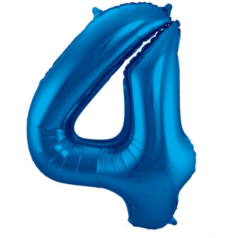 FOLIEBALLON CIJFER 4 BLUE 631464