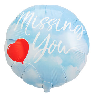 Folieballon Missing you 64388
