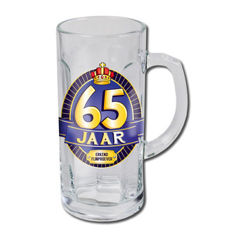 Bierglas 65 jaar 13556.