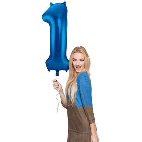 FOLIEBALLON CIJFER 1 BLUE 631461