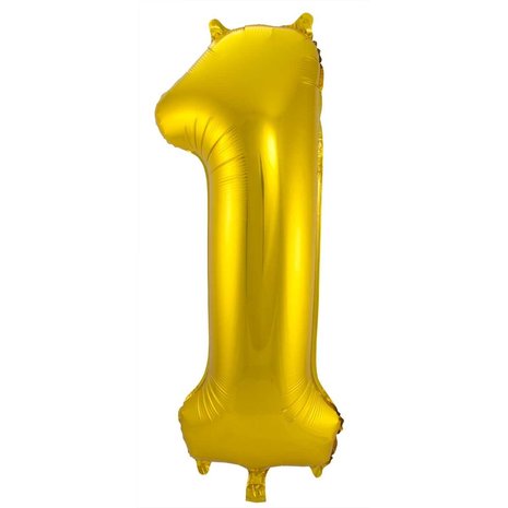 FOLIEBALLON CIJFER 1 GOLD 63181