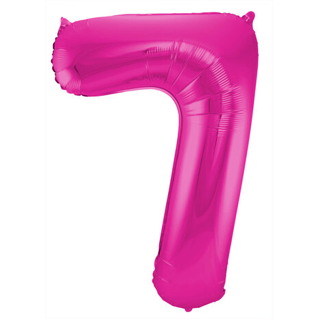 FOLIEBALLON CIJFER 7 MAGENTA ROZE 63197